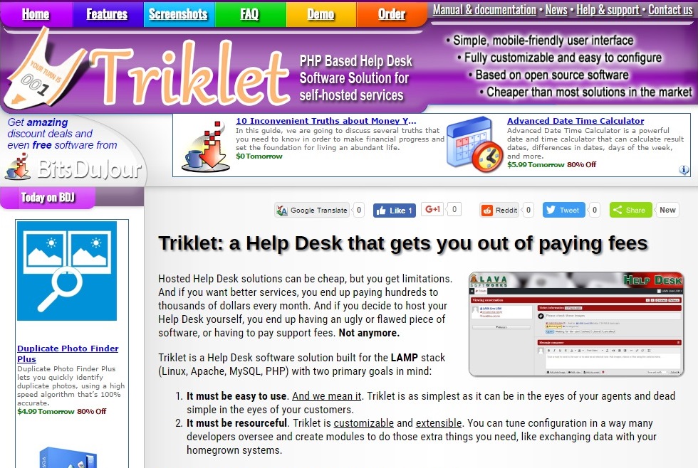 Triklet A Help Desk Solution Built On Top Of Bardcanvas